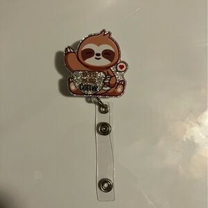 Cute Sloth Badge Reel